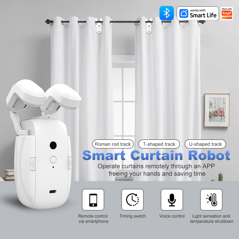 Curtain Rods - WiFi Smart Automatic Curtain Opener with