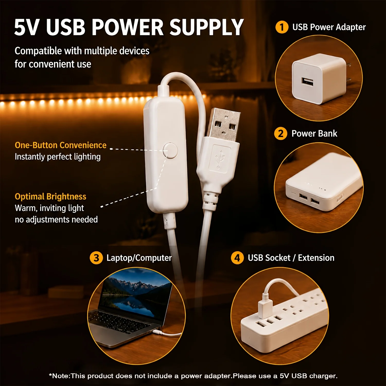 LED Strip Lights USB Button Co - Led Strip Lights ulasan dan harga