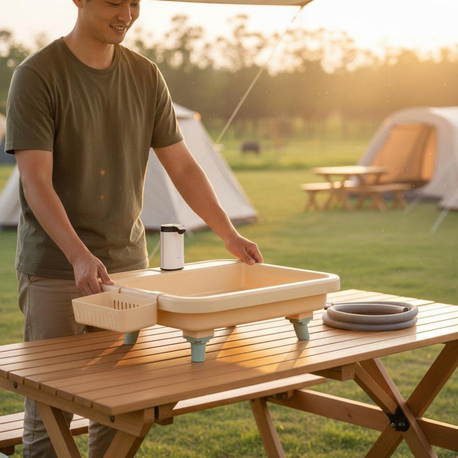 Portable Camping Sink with Bui - Faucet ulasan dan harga
