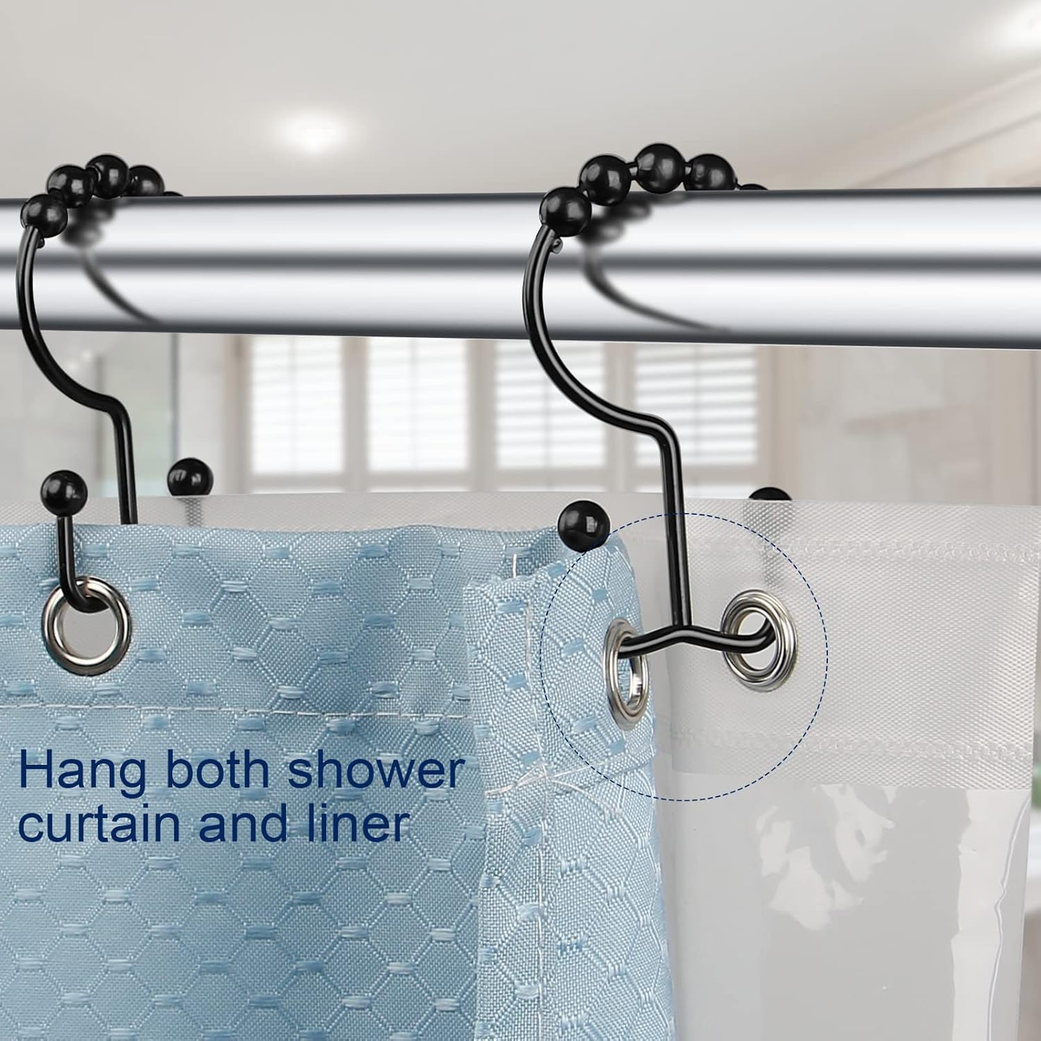 Shower Curtain Hook, Sturdy St - Curtain Rods ulasan dan harga