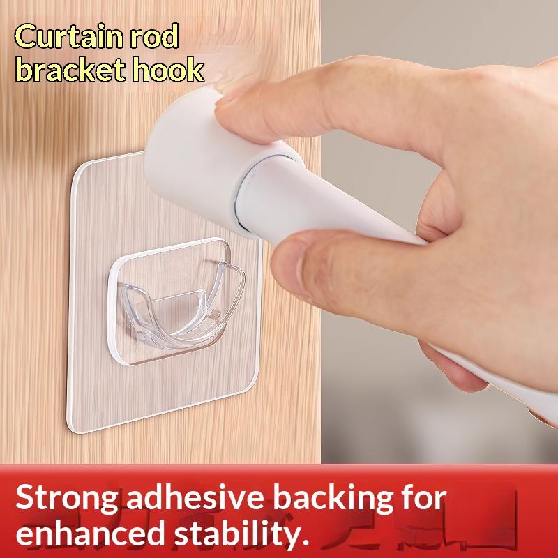 4 PCS Transparent Adhesive Cur - Curtain Rods ulasan dan harga