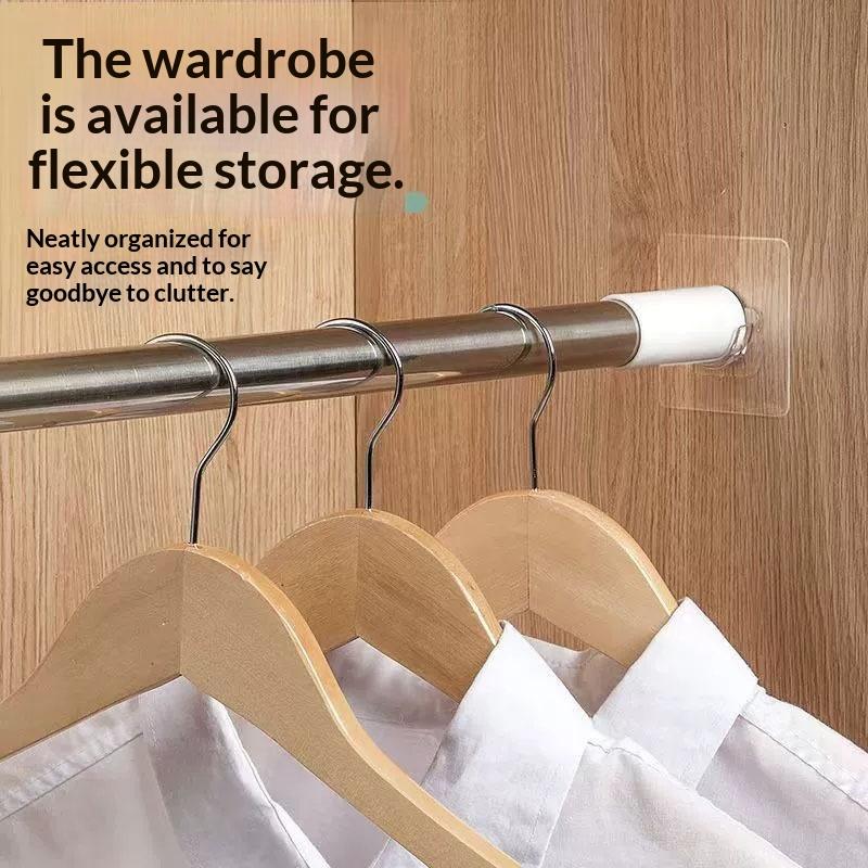 4 PCS Transparent Adhesive Cur - Curtain Rods ulasan dan harga